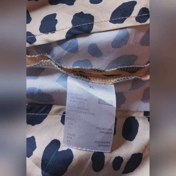 Elodie Satin Animal Print Leopard Print Mini Skirt Size XL Date Night Dressy - Picture 5 of 7